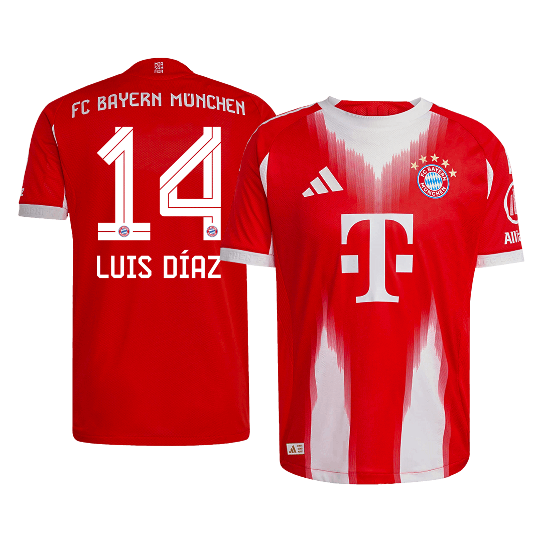 Bayern Munich Hjemmebanetrøje Spillerversion 2025/26 LUIS DÍAZ #14