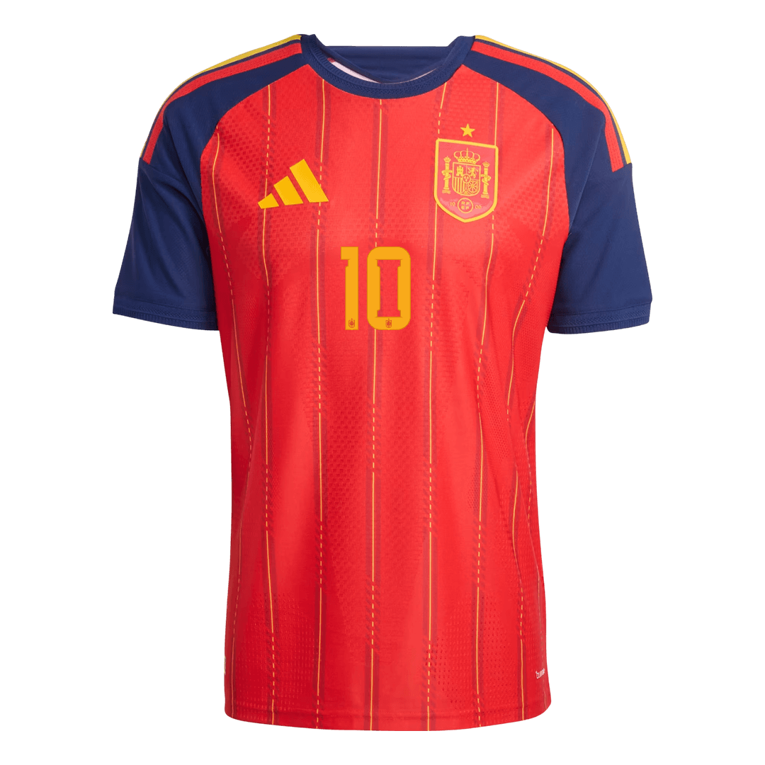 Spain World Cup Hjemmebanetrøje Spillerversion 2026 OLMO #10