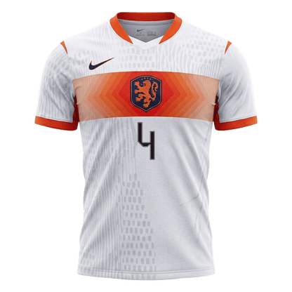 Netherlands World Cup Udebanebanetrøje Spillerversion 2026 VIRGIL #4