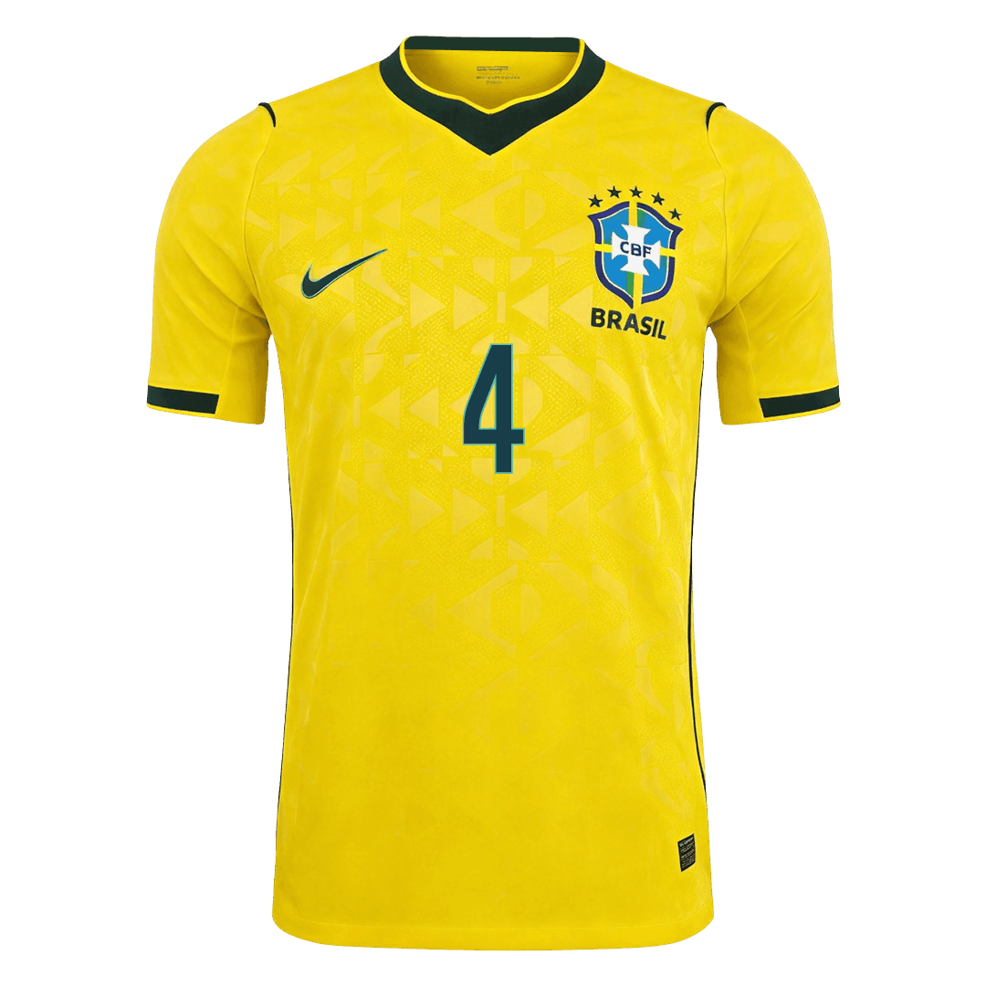 Brazil World Cup Hjemmebanetrøje Spillerversion 2026 MARQUINHOS #4