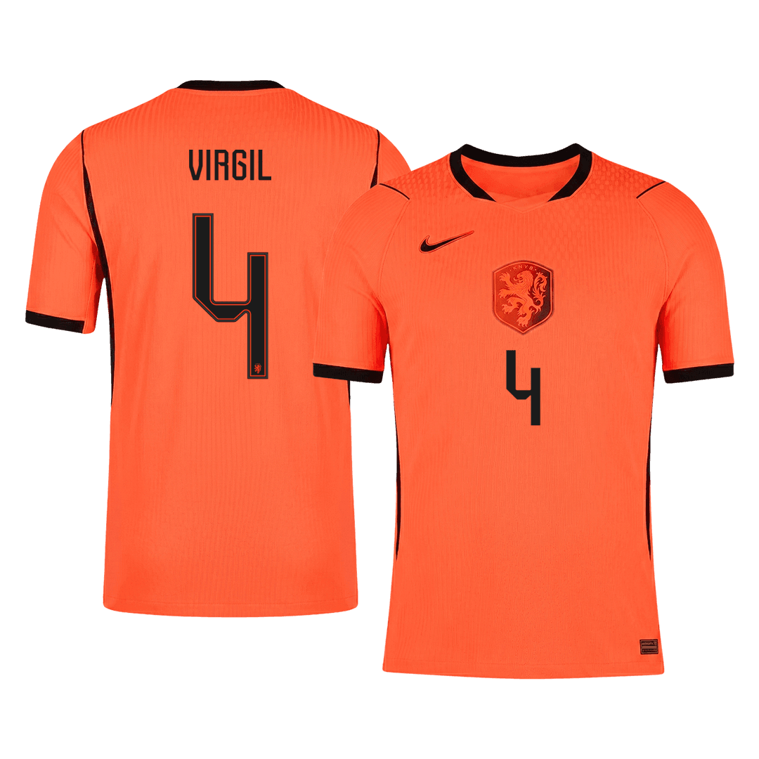 Netherlands World Cup Hjemmebanetrøje Spillerversion 2026 VIRGIL #4
