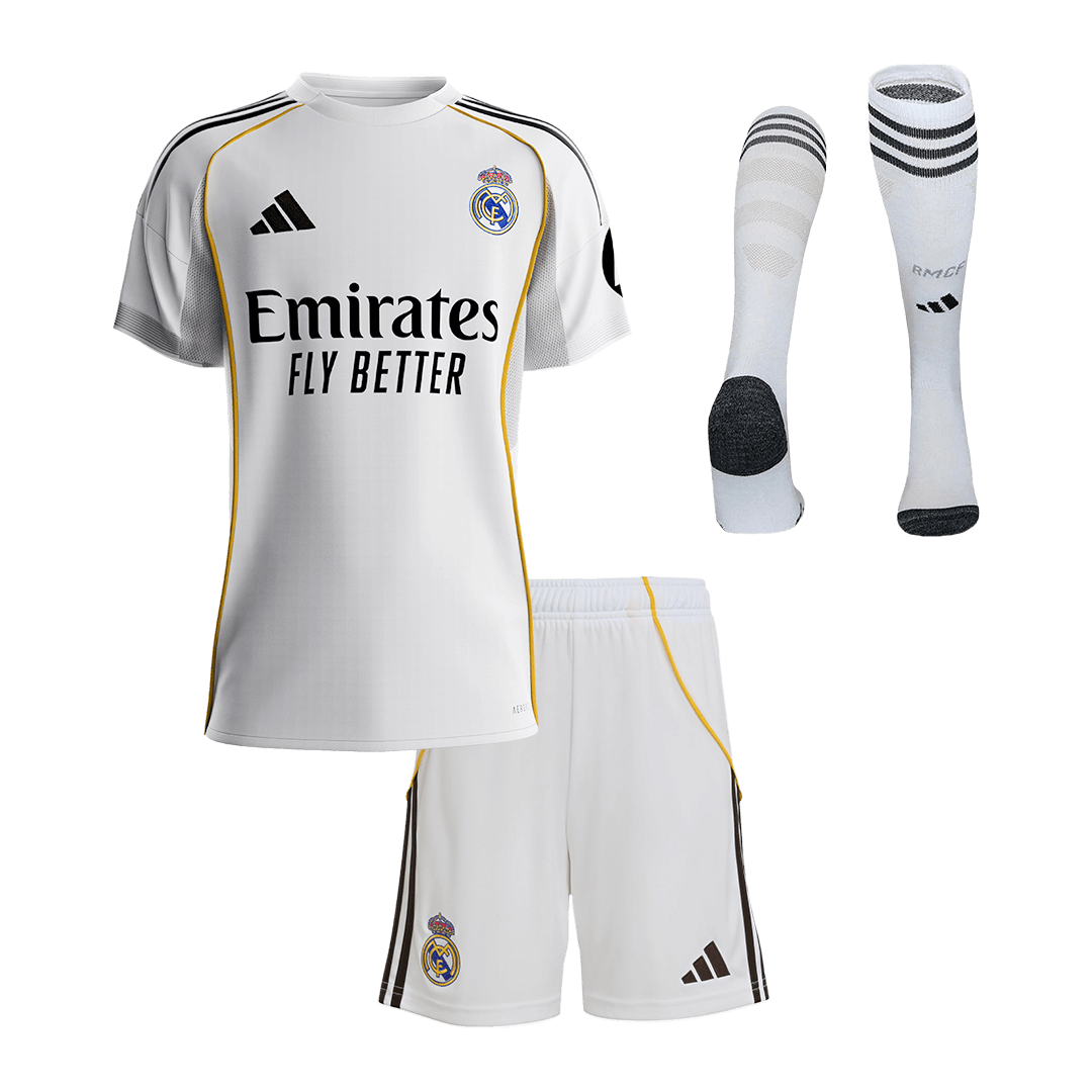 Real Madrid Hjemmebanesæt Børn 3-dele 2025/26 [PREMIUM]