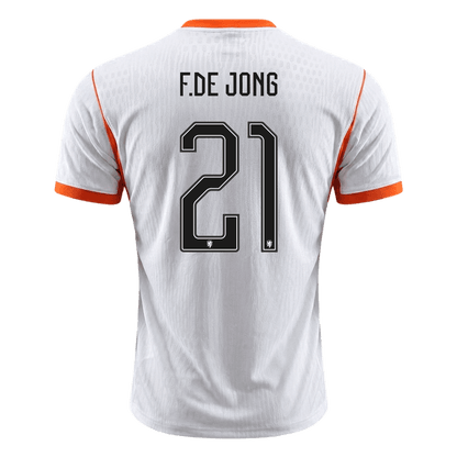 Netherlands World Cup Udebanebanetrøje Spillerversion 2026 F.DE JONG #21